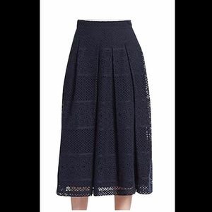 Rebecca Taylor eyelet midi skirt